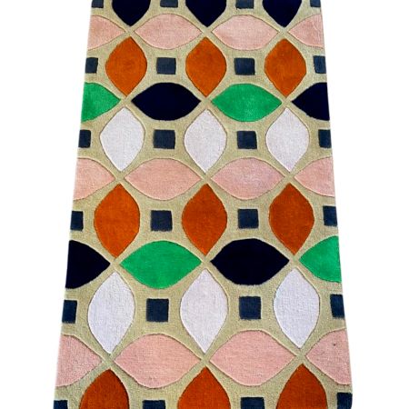 Hand Tufted Wool Geometric Rug